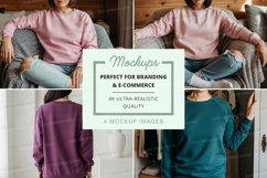Sweatshirt mockup with multiple models Product Image 1