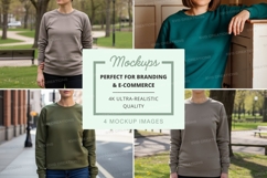 Sweatshirt mockup featuring multiple colors Product Image 1