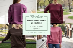 Sweatshirt mockup in outdoor setting Product Image 1