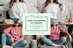 Sweatshirt mockup with models Product Image 1