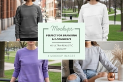 Sweatshirt mockup in various colors Product Image 1