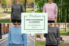 Sweatshirt mockup in park setting Product Image 1