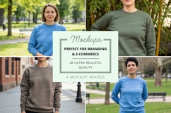 Sweatshirt mockup in park setting Product Image 1