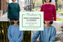 Sweatshirt mockup in various colors Product Image 1
