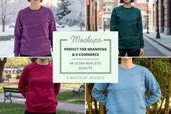 Sweatshirt mockup in various colors Product Image 1