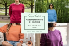 Collage of oversized sweatshirts in various colors Product Image 1