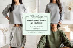 Sweatshirt mockup with multiple models Product Image 1