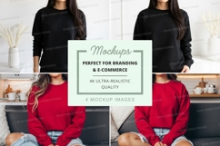 Sweatshirt mockup with two models Product Image 1