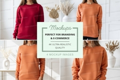Sweatshirt mockup in red and orange Product Image 1