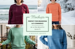 Long sleeve sweatshirt mockup set Product Image 1