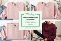 Sweatshirt mockup with multiple views and model Product Image 1