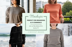 Sweatshirt mockup in various colors Product Image 1