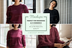 Long sleeve t-shirt mockup in multiple colors Product Image 1