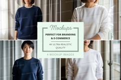 Sweatshirt mockup with models Product Image 1