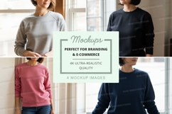 Sweatshirt mockup with multiple models Product Image 1