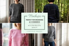 Sweatshirt mockup - crew neck, various colors Product Image 1