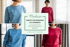 Sweatshirt mockup in blue and red Product Image 1