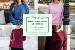 Sweatshirt mockup featuring multiple models Product Image 1
