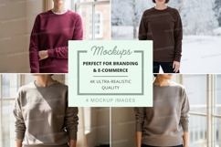 Sweatshirt mockup featuring four models Product Image 1