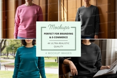 Sweatshirt mockup with multiple models Product Image 1