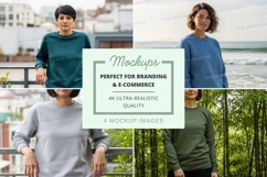 Sweatshirt mockup with models Product Image 1