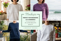 Sweatshirt mockup in multiple colors Product Image 1