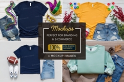 Mockup: casual outfits with t-shirts and accessories Product Image 1