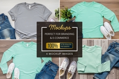 Mockup: casual outfit with t-shirts, jeans, and sneakers Product Image 1