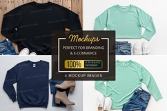 Mockup: casual outfits with sweatshirts and jeans Product Image 1