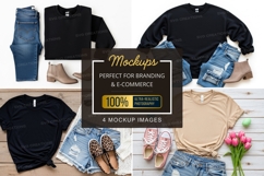 Mockup: casual outfits with t-shirts and jeans Product Image 1