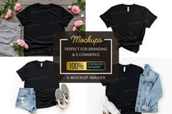Mockup collection of black t-shirts Product Image 1