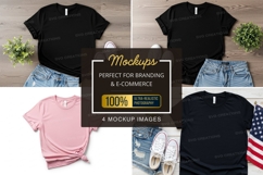 Mockup collection of t-shirts with casual outfits Product Image 1