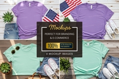 Mockup of casual summer outfits with t-shirts and accessorie Product Image 1
