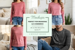 Long sleeve t-shirt mockup Product Image 1