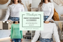 Long sleeve t-shirt mockup Product Image 1