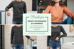 Long sleeve t-shirt mockup set Product Image 1