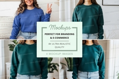 Sweatshirt mockup featuring multiple views Product Image 1