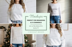 Long sleeve t-shirt mockup on model Product Image 1