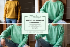 Sweatshirt mockup with multiple models Product Image 1
