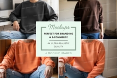 Sweatshirt mockup with multiple models Product Image 1