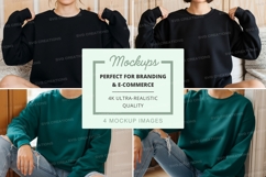 Oversized sweatshirt mockup with puff sleeves Product Image 1