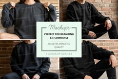 Oversized sweatshirt mockup with multiple views Product Image 1