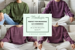 Sweatshirt mockup with people meditating Product Image 1