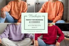 Sweatshirt mockup with multiple models Product Image 1
