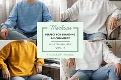 Sweatshirt mockup with multiple models Product Image 1