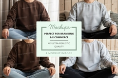 Four sweatshirt mockups with different colors Product Image 1