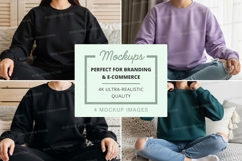 Sweatshirt mockup with multiple models Product Image 1