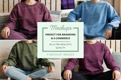 Sweatshirt mockup with multiple models Product Image 1