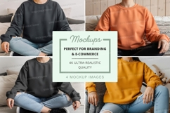 Sweatshirt mockup with multiple models Product Image 1