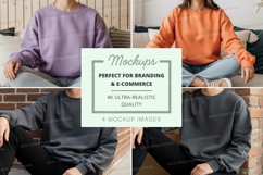 Sweatshirt mockup with models Product Image 1